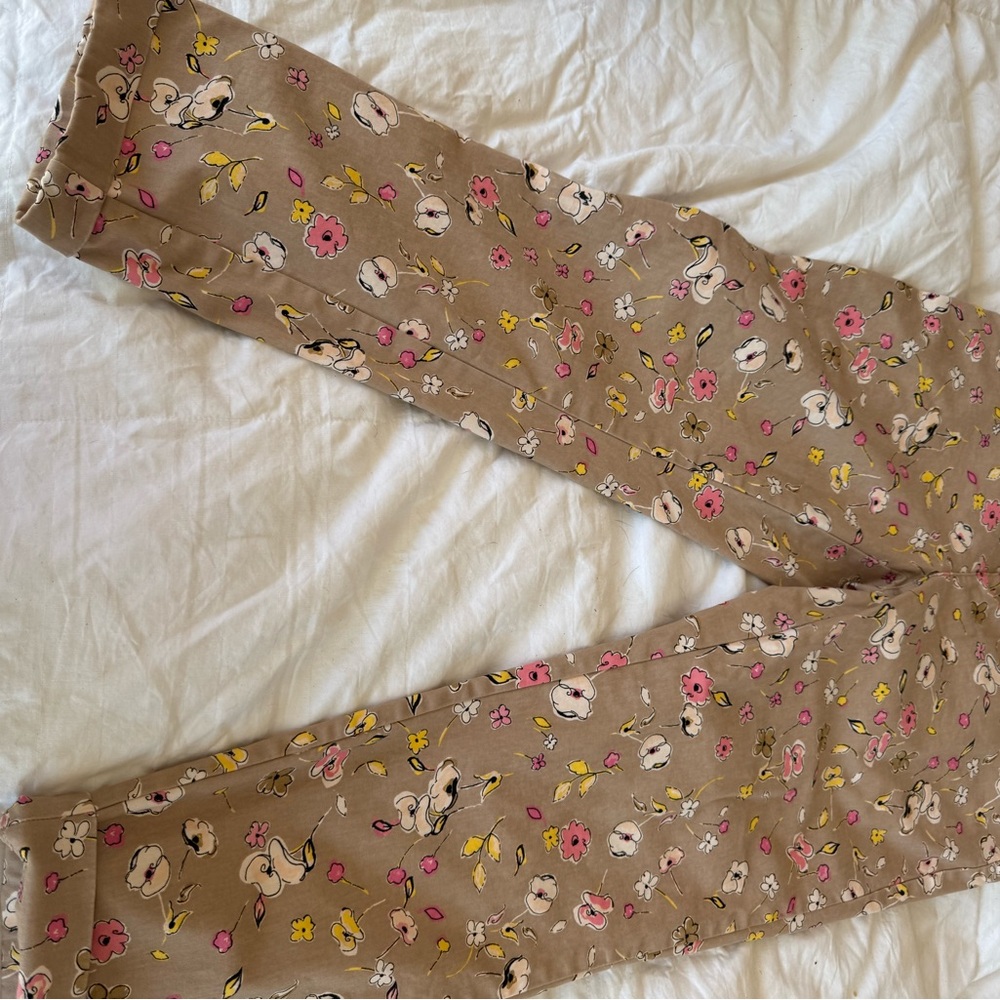 Tommy Hilfiger Tan and Pink Floral Track Pants